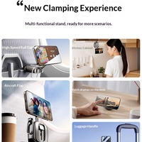 Support magnétique pour téléphone de haute qualité avec un support métallique pliable rotatif à 360 degrés pour les voyages en avion et l'utilisation sur le bureau