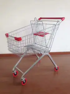 عملية وجميلة عربة التسوق المورد الكروم مطلي 2-طبقة عربة تسوق في المتجر