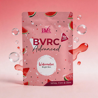 Sachet refermable personnalisé mat avec fermeture éclair en Mylar pour supplément en poudre de collagène de pastèque pour boisson éclaircissante et beauté
