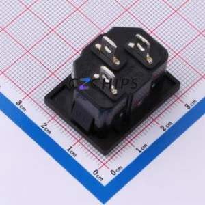 RT-C14-H08-AA-B(HF) AC Power Connector Through hole Component (THT) Connector IEC 320-C14 1 3 Panel Mount - Product Image 2