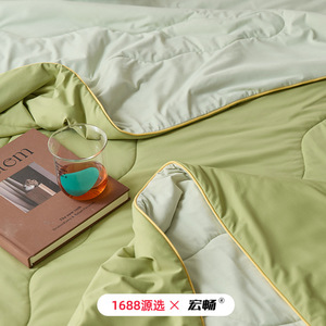 Summer <b>Quilt</b> 150x200cm Cooling Home Use Polyester Cotton Bamboo Fiber Quilting - Product Image 5