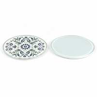 Sous-verres en verre personnalisables par sublimation, tapis à boissons à surface lisse pour la protection des tables, cafés et cadeaux promotionnels