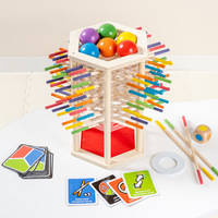 Nouvelle arrivée Montessori tour jeu jouets en bois bâton ne laissez pas la balle goutte Classification des couleurs pour enfants enfants garçons filles