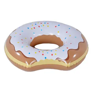 P D Inflatable Donut Swimming Ring Water Fun Donut Pool Float