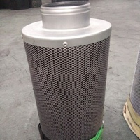 Filter Karbon Aktif 4 inci/100mm-200mm, Penyerap Bau, Filter Karbon untuk Tenda Tanam, Rumah Kaca, Pengontrol Iklim