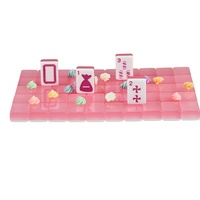 Jeu de Mahjong Américain Inspiré du Style Y2K, Pièces de Mahjong Ludiques en Acrylique, Tuiles Thème Pays des Bonbons, Accessoires pour Soirée Jeux, Cadeau de Fête