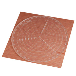 Regla de centrado giratoria para torno, herramienta rápida de dibujo circular para carpinterí<span class=keywords><strong>a</strong></span>, regla de medición de troncos, compás de medición de centro, regla circular - Product Image 1