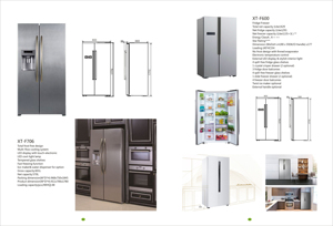 Appareils de cuisine : Réfrigérateurs à portes françaises, Réfrigérateurs et congélateurs domestiques 110V 220V, Réfrigérateurs côte à côte, Appareils de cuisine encastrables - Product Image 4
