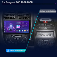 Junsun Carplay para Peugeot navegación para Peugeot 206 radio de coche para Peugeot 206 2001-2008 unidad principal REPRODUCTOR DE DVD de coche 4G Multimedia