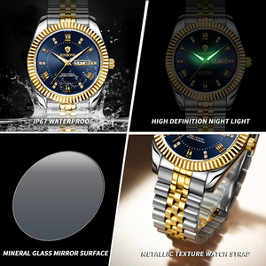 BINBOND Men's Stainless Steel Business <strong>Watch</strong> Waterproof 30M Luminous Calendar Fashion High Sense Famous Style <strong>Watch</strong> - Product Image 6