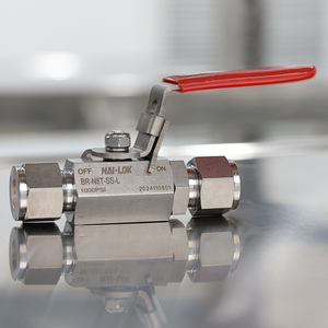 Vanne à boisseau sphérique NAI-LOK <span class=keywords><strong>série</strong></span> BR 1/4 OD 1000 psi en acier inoxydable 316 à double ferrule pour système de tuyauterie de gaz de laboratoire - Product Image 4
