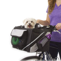 Vélo détachable Pet Carrier Dog Carrier Bag Bike Dog Basket avec tapis amovible