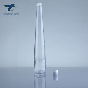 Venta caliente forma única <span class=keywords><strong>Gin</strong></span> botella de vidrio de vino de 500Ml con etiqueta personalizada - Product Image 2