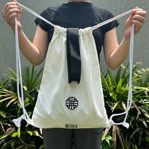 Mochila Ecológica de Algodón Reciclado a Precio de Fábrica, Bolsa de Lona de Algodón con Cordón, Mochila Informal para Viajar - Product Image 6