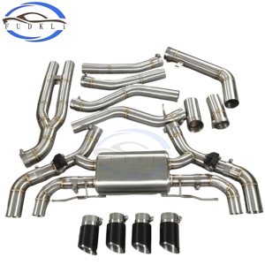 ระบบท่อไอเสีย Valvetronic ขนาด 3.5 นิ้ว สำหรับ BMW M340i G20 3.0T B58 ปี 2017 ขึ้นไป ทำจากสแตนเลส 304 พร้อมปลายท่อไอเสียแบบ Catback 4 หัว - Product Image 1