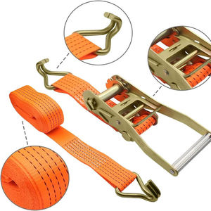 Correas de trinquete de poliéster de alta resistencia de 38 mm, 1 pulgada, 1.5 pulgadas, 2 pulgadas, 2T, correas de amarre para carga con gancho en J, cinta GS CE - Product Image 2