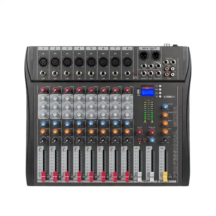 Baru CT6 6 Channel Soundcraft Bluetooth antarmuka Studio Sound Card DJ Table Mixer Audio Live Audio Mixer Console dengan efek