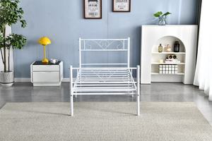 Современная простая дизайнерская домашняя односпальная кровать белая кровать каркас для одного человека самые дешевые кровати - Product Image 2