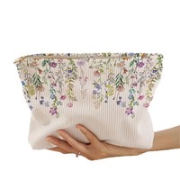 Pochette de maquillage imprimée de fleurs sauvages, décorations pour la fête nuptiale, cadeaux de mariage et de fiançailles, enterrement de vie de jeune fille