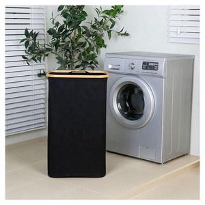 Đen ollapsible quần áo giỏ tổ chức 110L lớn giặt Hamper với nắp và có thể tháo rời túi bên trong - Product Image 5