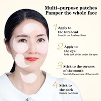 Patchs Hydrogel Coréens Anti-Âge à l'Acide Hyaluronique et au Collagène de Rose, 30 Paires, Anti-Cernes et Raffermissants, en Pot, Vente en Gros