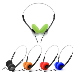 Wholesale <strong>Price</strong> <strong>Aviation</strong> <strong>Headset</strong> F003 Mini Light Sponge Vintage Headphones Photo Decoration Earbud Wired Earphones Headphone - Product Image 1