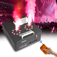 Machine à brouillard et fumée double tube réglable Mingjie 2000W, contrôle DMX512, LED RGB, IP33, Ra90, tension universelle - DJ/Mariage/Noël