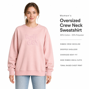 <span class=keywords><strong>Sweat</strong></span>-shirt ample personnalisé pour <span class=keywords><strong>femme</strong></span>, col rond, épaules tombantes, en tissu riche en coton, imprimé en relief ton sur ton, pour les marques de vêtements - Product Image 1