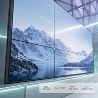 Layar Video Wall LCD Industri 46 Inci Bezel 0.88mm Layar Sambung 24/7 Panel IPS Kecerahan 700cd/m Garansi 2 Tahun untuk Hemat Energi
