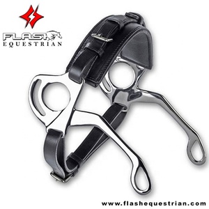 Fait à la main de braver Hackamore, avec rembourrage souple, en acier inoxydable, bas en argent allemand, - Product Image 6