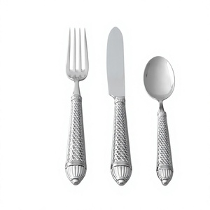 Look fantastique argenterie en acier inoxydable ensemble de couverts en métal fêtes d'anniversaire hôtel restaurants vaisselle ensemble de couverts élégant - Product Image 1