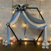 Voilages de luxe simples pour arche de mariage, rideaux de fond transparents en polyester blanc pour décorations de mariage en extérieur, fêtes et plafonds