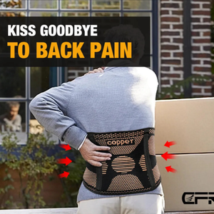 เข็มขัดพยุงเอวผสมทองแดงใหม่พร้อมผ้ารัดแบบถักสำหรับกีฬาและการออกกำลังกาย - Product Image 2