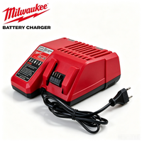 Chargeur de batterie Milwaukee M-18 compatible avec les batteries Li-ion Milwaukee 14V 18V, chargeur rapide pour outils électriques