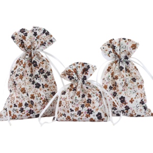 Various Cloth Drawstring <b>Gift</b> <b>Bag</b> Small <b>Flowers</b> Everyday Use for Birthday Baby Shower Wedding Factory Price - Product Image 2