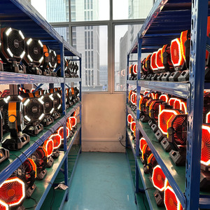 พัดลมตั้งโต๊ะแบบมี<span class=keywords><strong>ล้อ</strong></span> HY-8126W ความจุแบตเตอรี่ 20000mAh ชาร์จไฟได้ พร้อมฟังก์ชั่นส่ายอัตโนมัติ ไฟ LED และตั้งเวลาได้ เหมาะสำหรับตั้งแคมป์ - Product Image 6