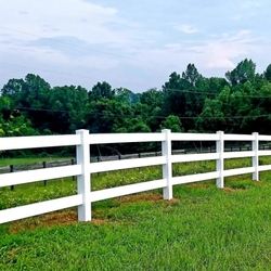 Cerca personalizada do cavalo do PVC dos dois/três/quatro trilhos, cerca do rancho com portas do PVC - Product Image 2