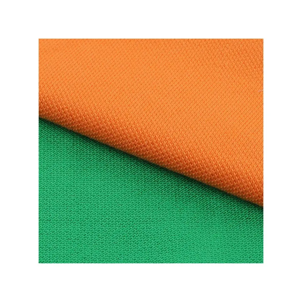 Lisse nouveau design multi couleur polo chemise tissu belle vente fournir meilleur prix 100% double piqué tissu