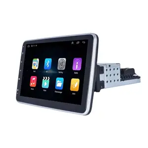 Stereo mobil 1 Din layar 10.1 inci Universal, Stereo mobil WIFI GPS FM BT Android