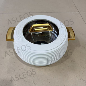 YJM9345A Capacity 3-4-5L Factory Hot Sale Luxury Food <strong>Warmer</strong> Set Golden Food <strong>Warmer</strong> Sets of 3 Round Casserole Set - Product Image 4