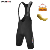 Darevie Bastogne Cuissard à bretelles de cyclisme rembourré italien pour hommes Interface élastique Pantalon à bretelles de cyclisme