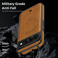 Étui en cuir magnétique de luxe Ruite OEM pour Google Pixel 11Pro XL, texture premium, TPU PC antichoc, logo personnalisé B2B