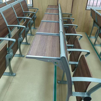 Le fabricant produit des coussins de siège en bois pour les pieds en alliage d'aluminium tables d'écriture pliables chaises de salle de classe pour étudiants bureaux et chaises