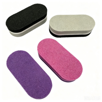 Amilay 50 pièces/lot Mini polissoir à ongles ovale double grain 100/180 en éponge, outils de manucure, commande en gros