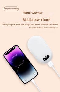 Calentadores de Manos Portátiles Recargables por USB de Alta Calidad al por Mayor, con Pantalla de Temperatura, Mini Bancos de Energía Móviles - Product Image 3