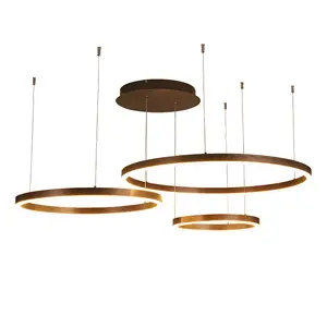 Diner Tafel Badkamer Hanglamp 3 Ring Gouden Hanger Licht Hoge Kwaliteit Nordic Kroonluchters