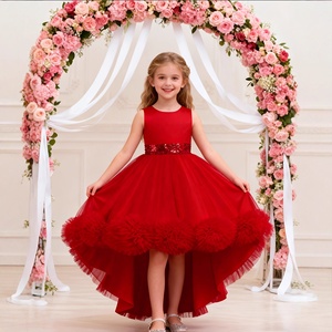 Nuevo Vestido Formal Infantil 2026 - Falda Estilo Princesa <span class=keywords><strong>para</strong></span> <span class=keywords><strong>Niñas</strong></span>, Vestido de Gasa Liso hasta la Rodilla <span class=keywords><strong>para</strong></span> Actuaciones de Piano - Product Image 3