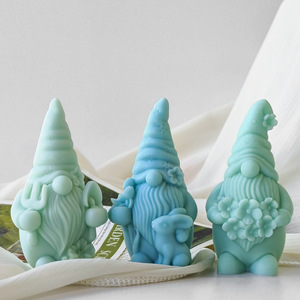 Dwarf Aromatherapy <b>Candle</b> Silicone Mould Diy Faceless Old Man Gypsum Ornament Decorations Mould - Product Image 5