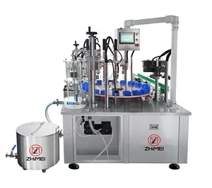 Máquina de engarrafamento de bebidas e suco de água gaseificada para garrafas de vidro de fábrica em Guangdong