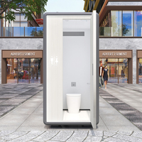 Solution de toilettes mobiles extérieures écologiques et durables de qualité supérieure, conteneur de toilettes, remorque préinstallée avec plomberie, salle de bain et cuisine